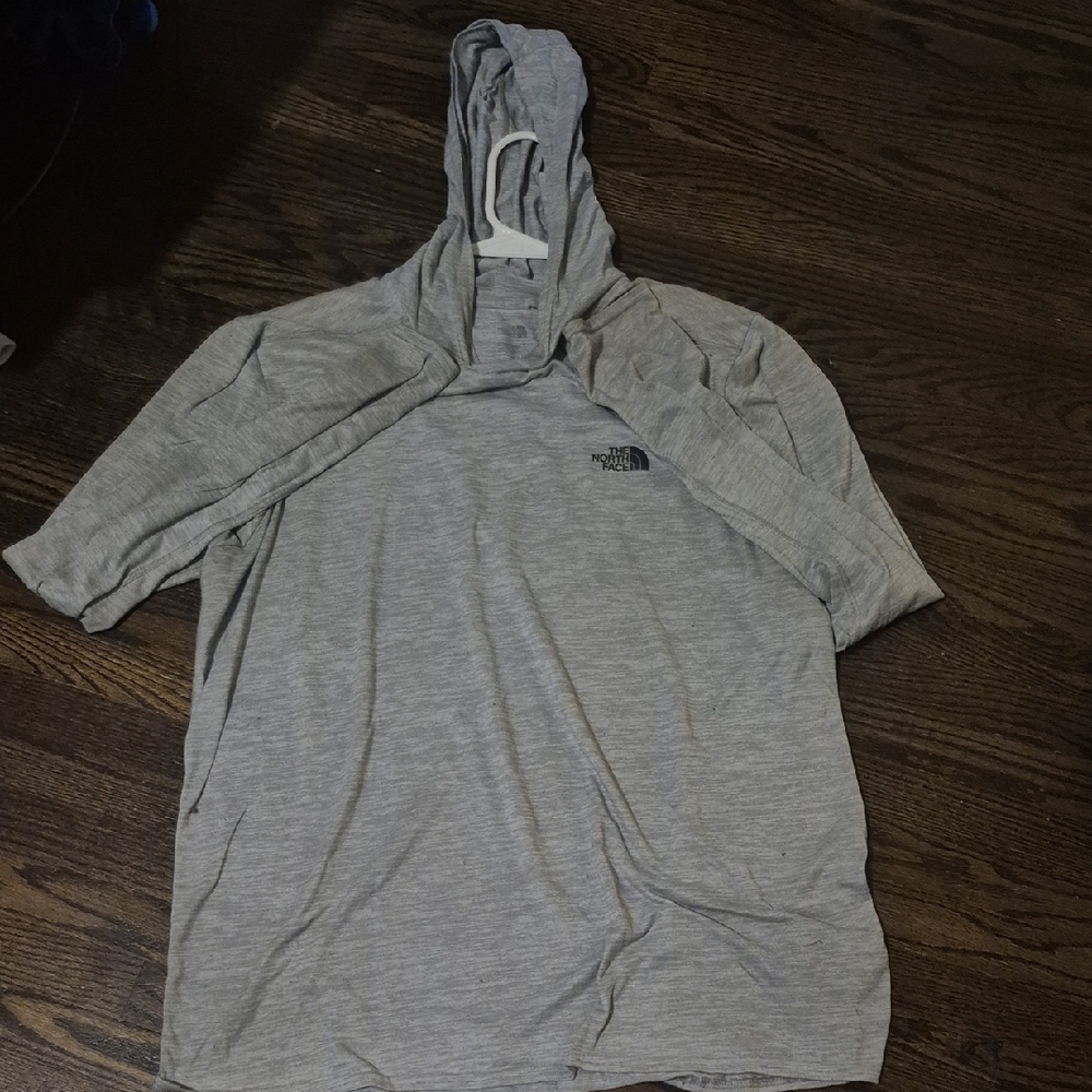 The North Face Light Gray Hooded Tee
